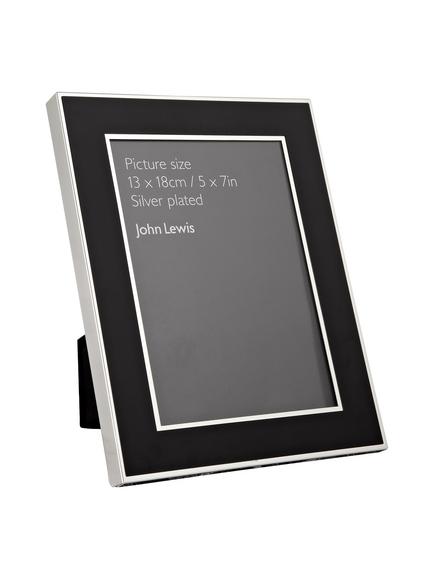 John Lewis Dart Photo Frame, Silver Plated - view 2, Silver