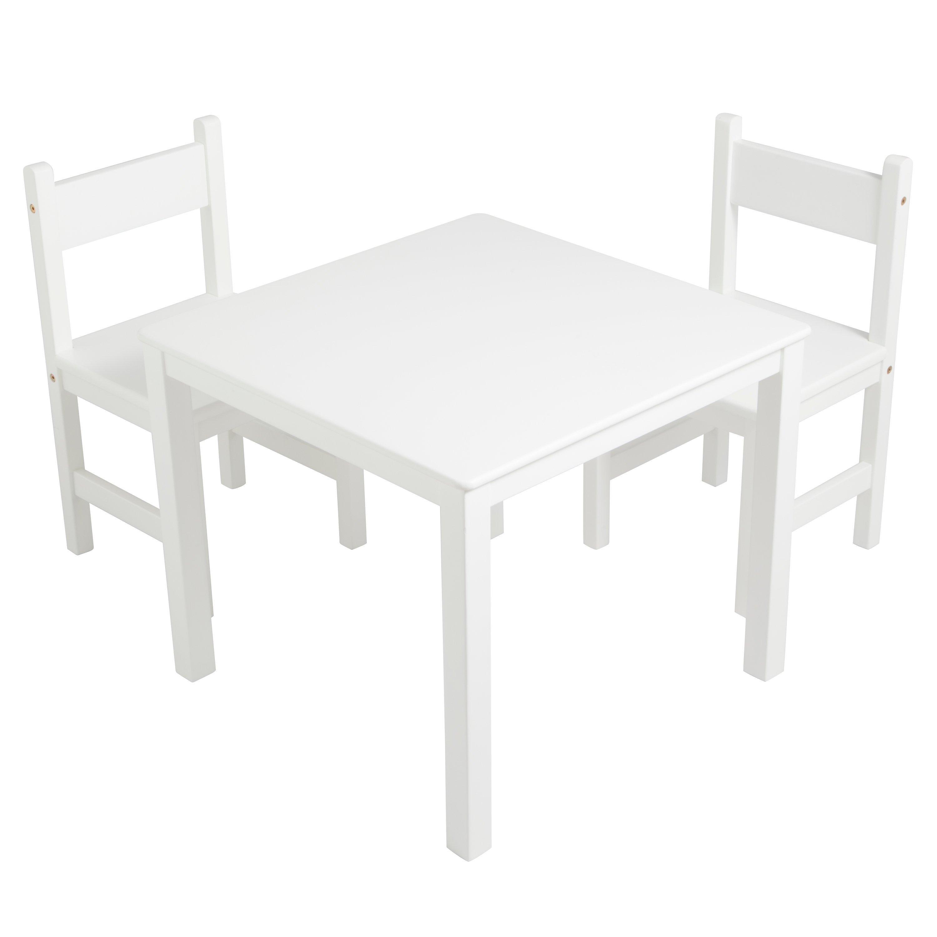 John Lewis Children s Table and Chairs Set White