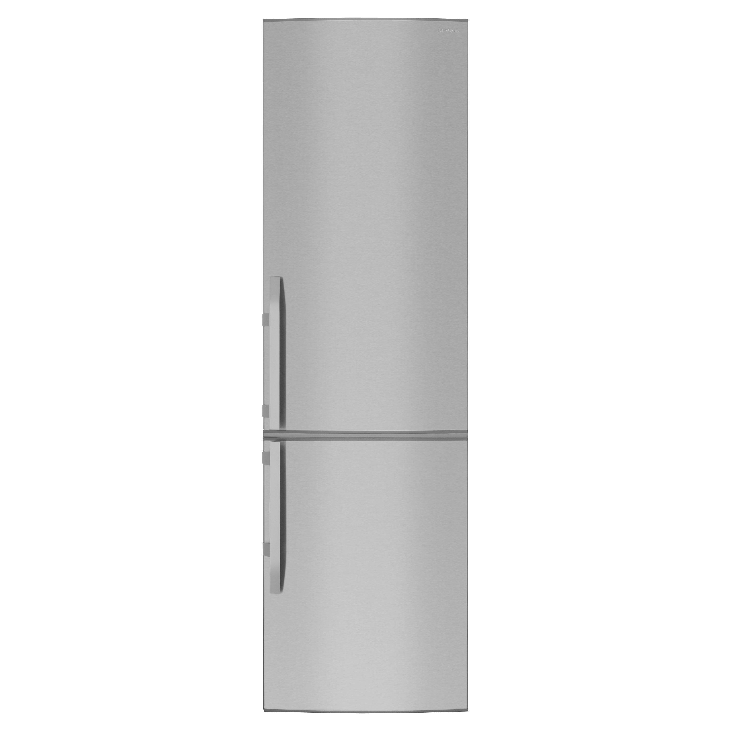 John Lewis & Partners JLFFS2020 Fridge Freezer, A++ Energy Rating, 60cm Wide, Stainless Steel