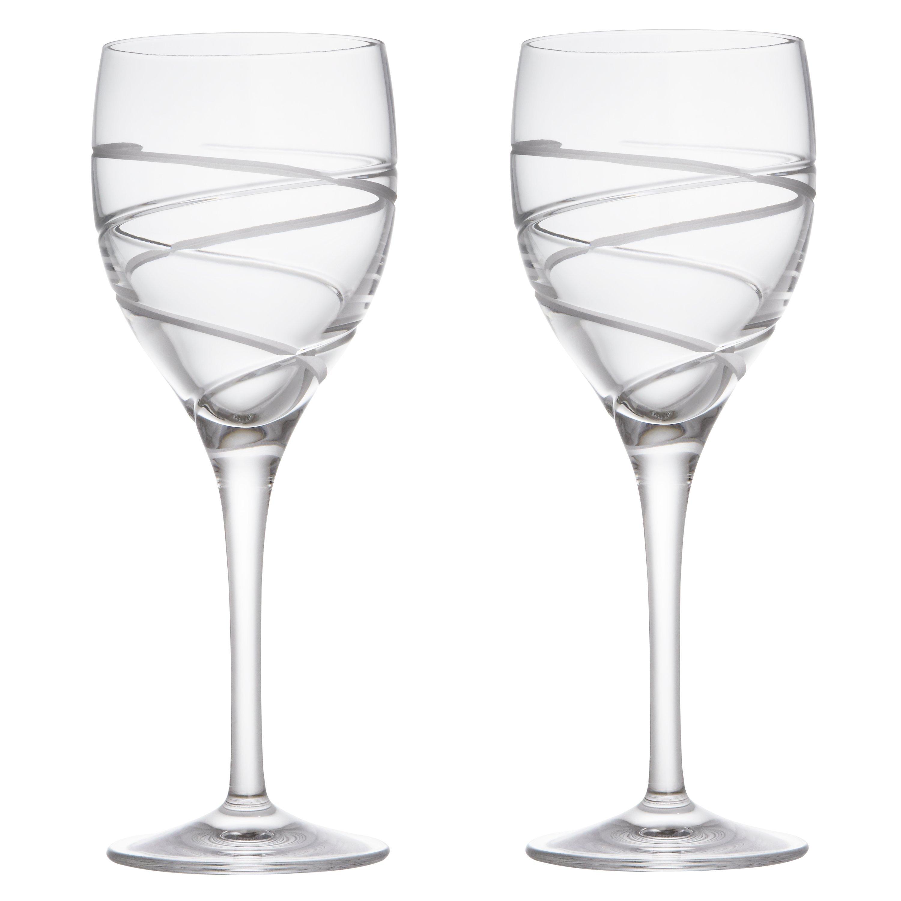 John Lewis Aurora Cut Lead Crystal Wine Glasses, Set of 2