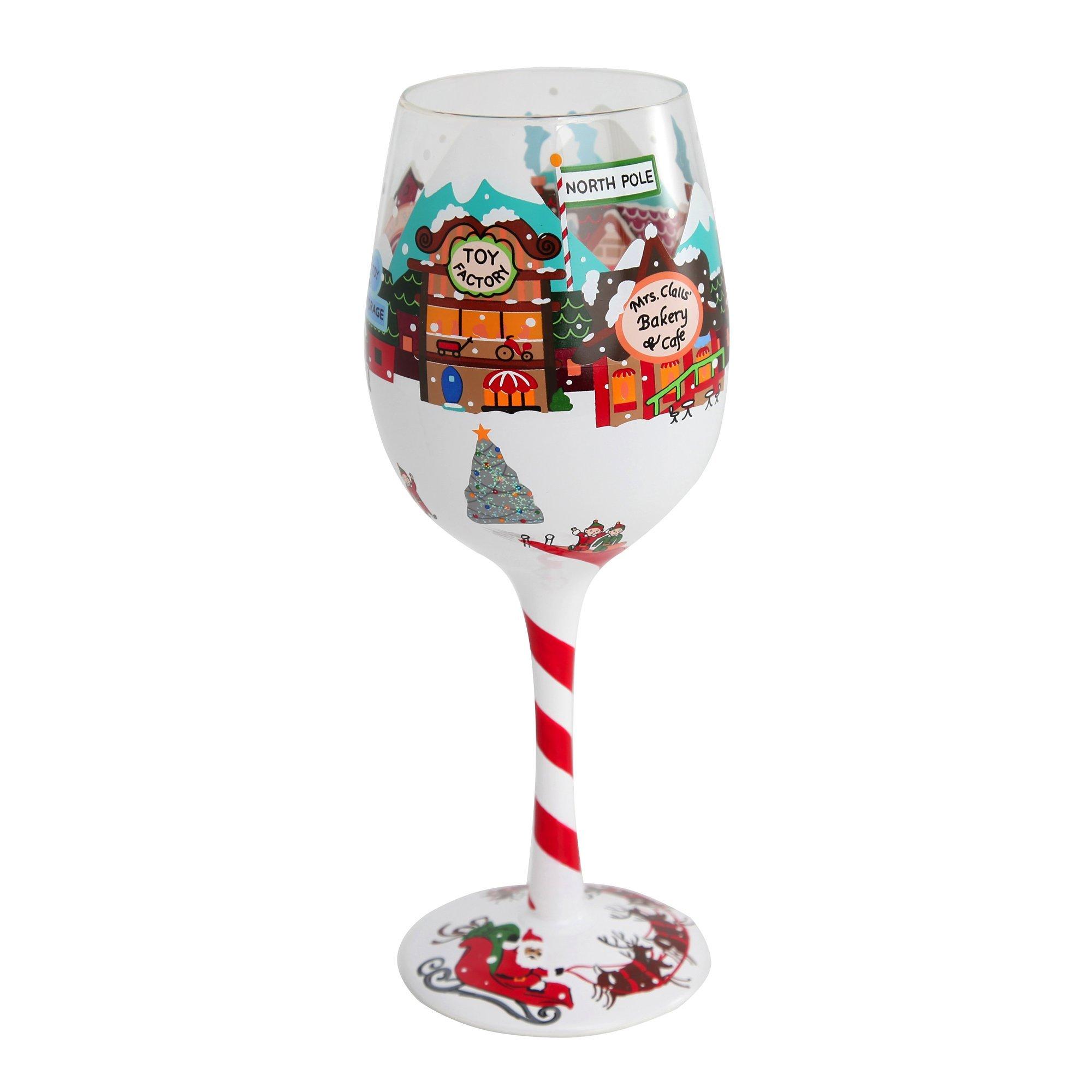 Lolita Christmas Wine Glass, The North Pole