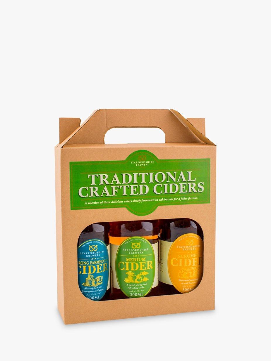Staffordshire Brewery Traditional Crafted Ciders Set, 3 x 500ml