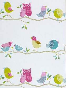 Harlequin What a Hoot Wallpaper, Pink / Lime, 70515