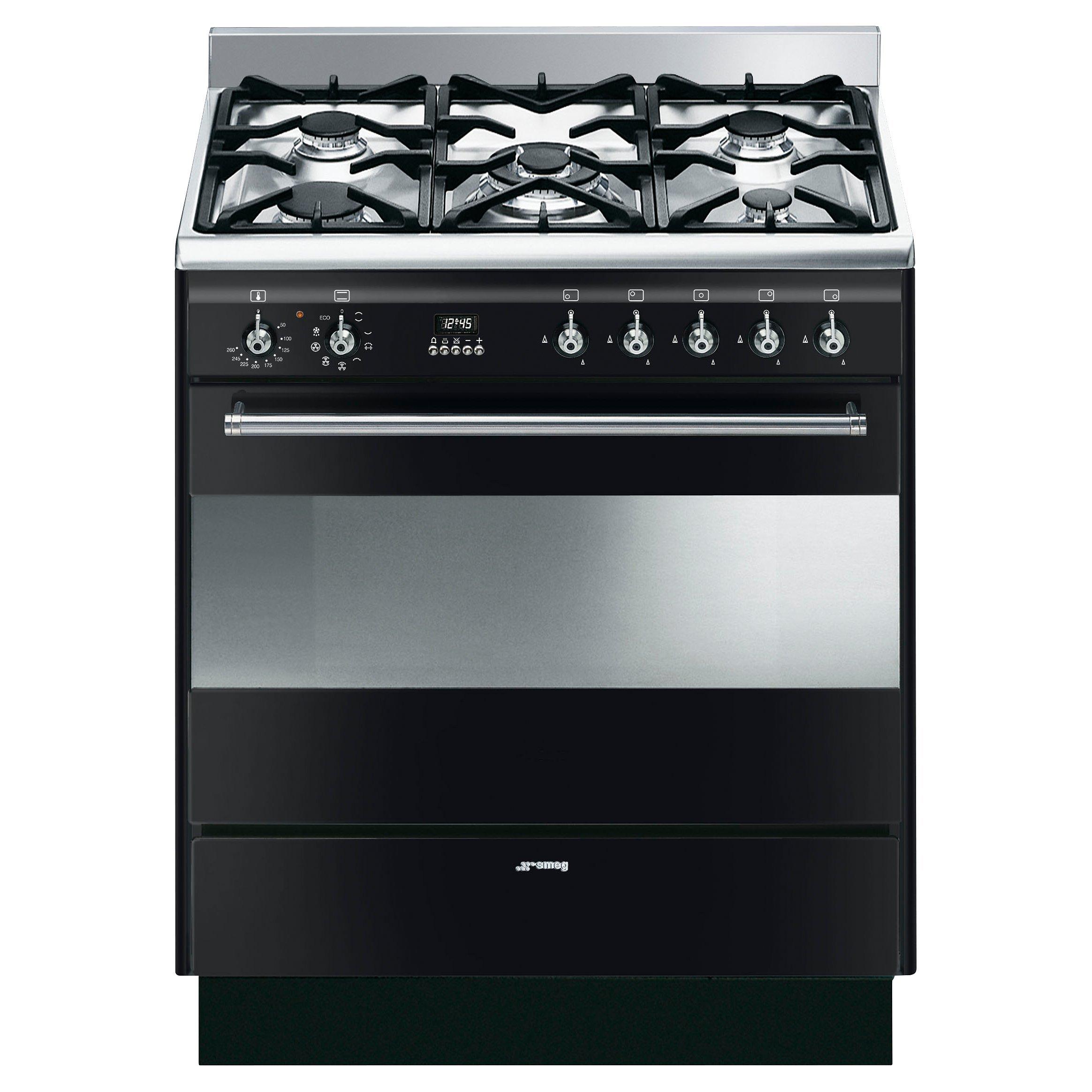 Smeg SUK81MBL8 Dual Fuel Range Cooker, Black