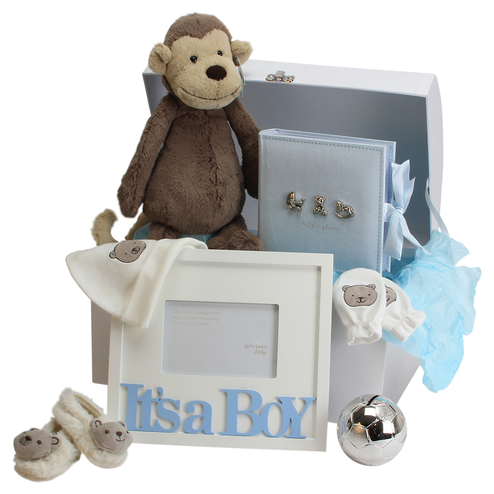 John Lewis It's A Boy Large Baby Hamper, Blue