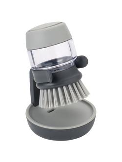 Joseph Joseph Palm Scrub Soap-Dispensing Washing-Up Brush, Grey