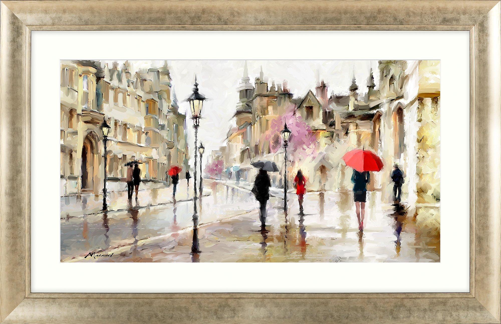 Richard Macneil - Stroll in the Rain Framed Print, 113 x 73cm