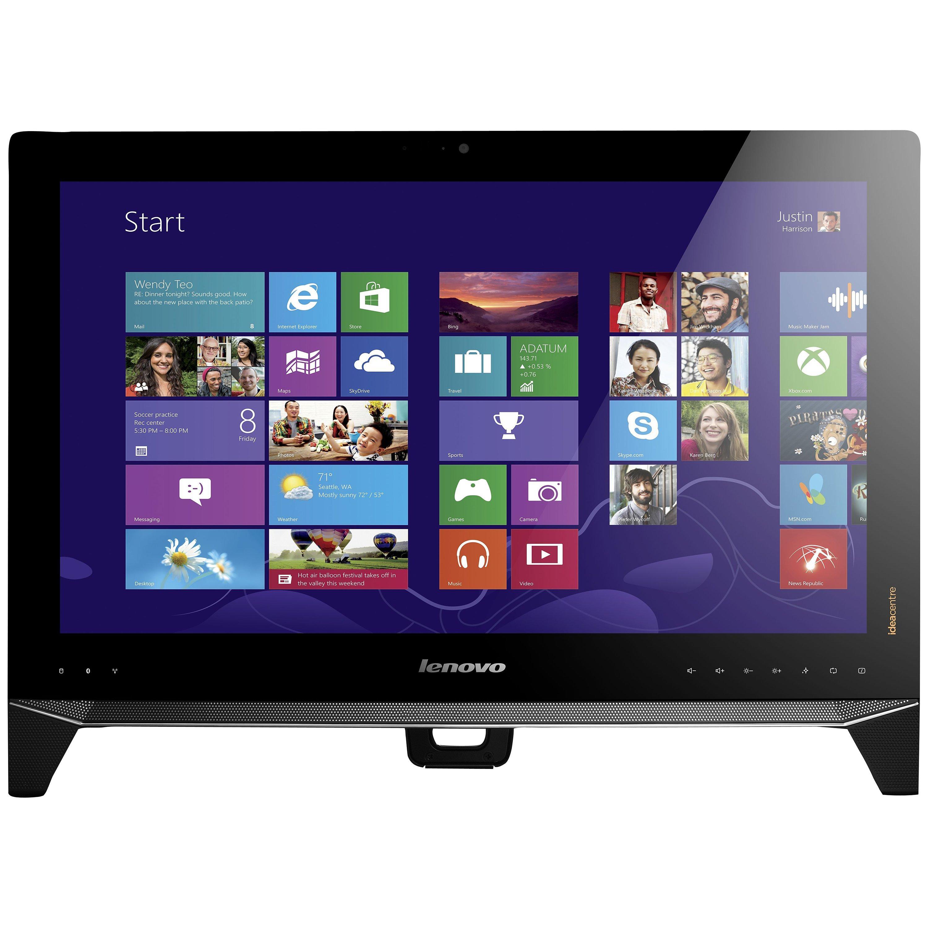 Lenovo B550 All-in-One Desktop PC, Intel Core i5, 8GB RAM, 1TB + 8GB SSHD, 23" Touch Screen, Black