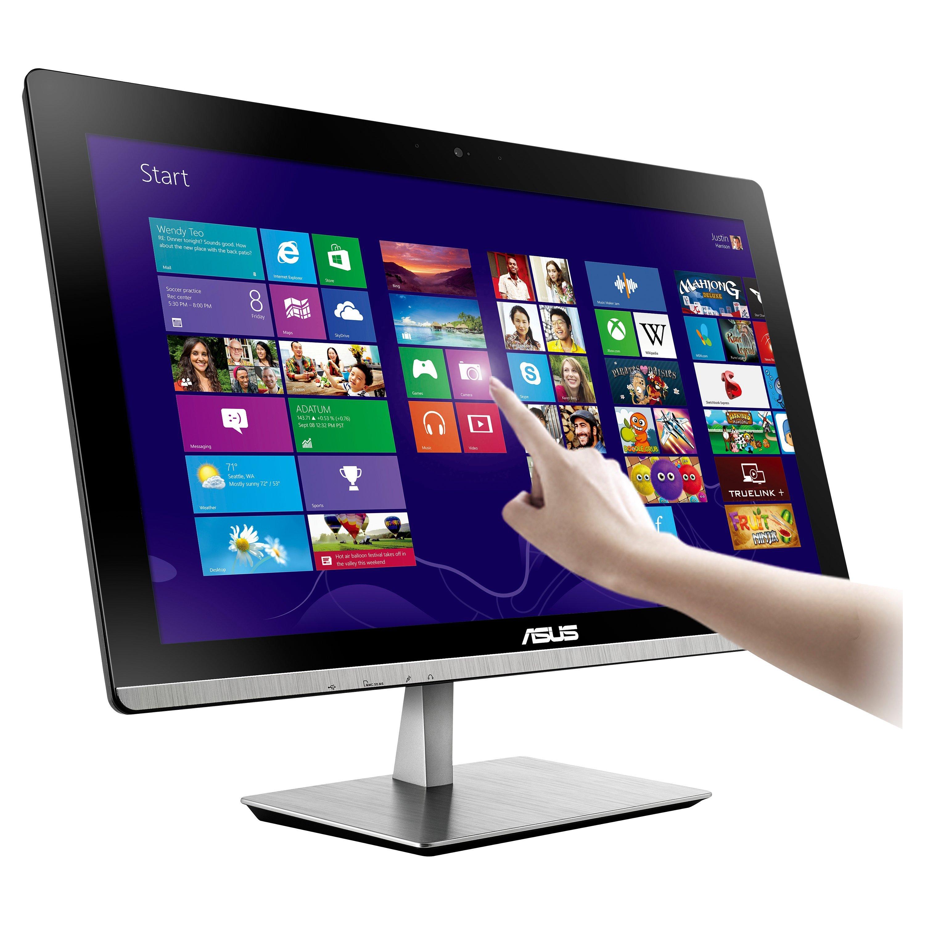 Asus ET2321 All-in-One Desktop PC, Intel Core i7, 8GB RAM, 2TB, Blu-ray, 23.6" Touch Screen, Black & Silver