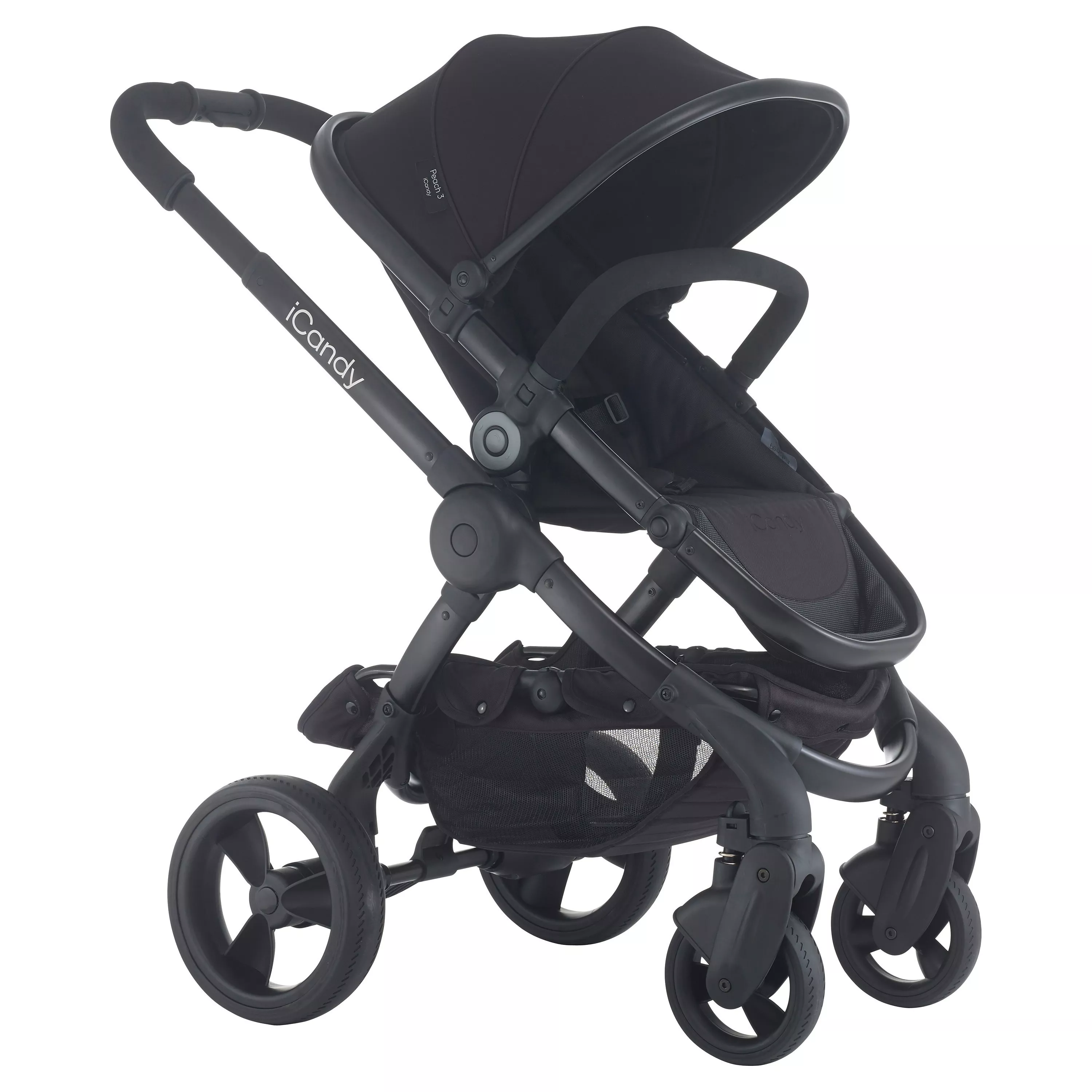 iCandy Peach 3 Pushchair with Black Chassis Jet Black Hood