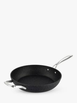 Eaziglide Neverstick2 Aluminium Non-Stick Open Frying Pan, 30cm, Black/White