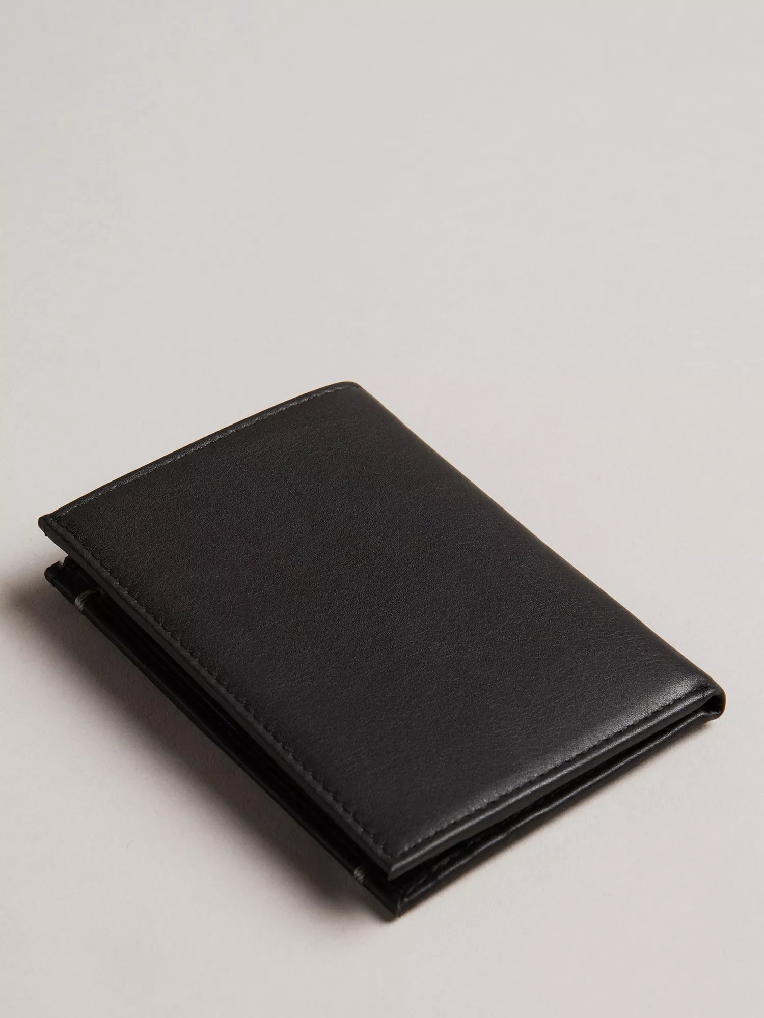 Porte-cartes En Cuir Ted Baker Marloo Script - Noir - 4 Compartiments + Porte-monnaie - Format Pliable - 6