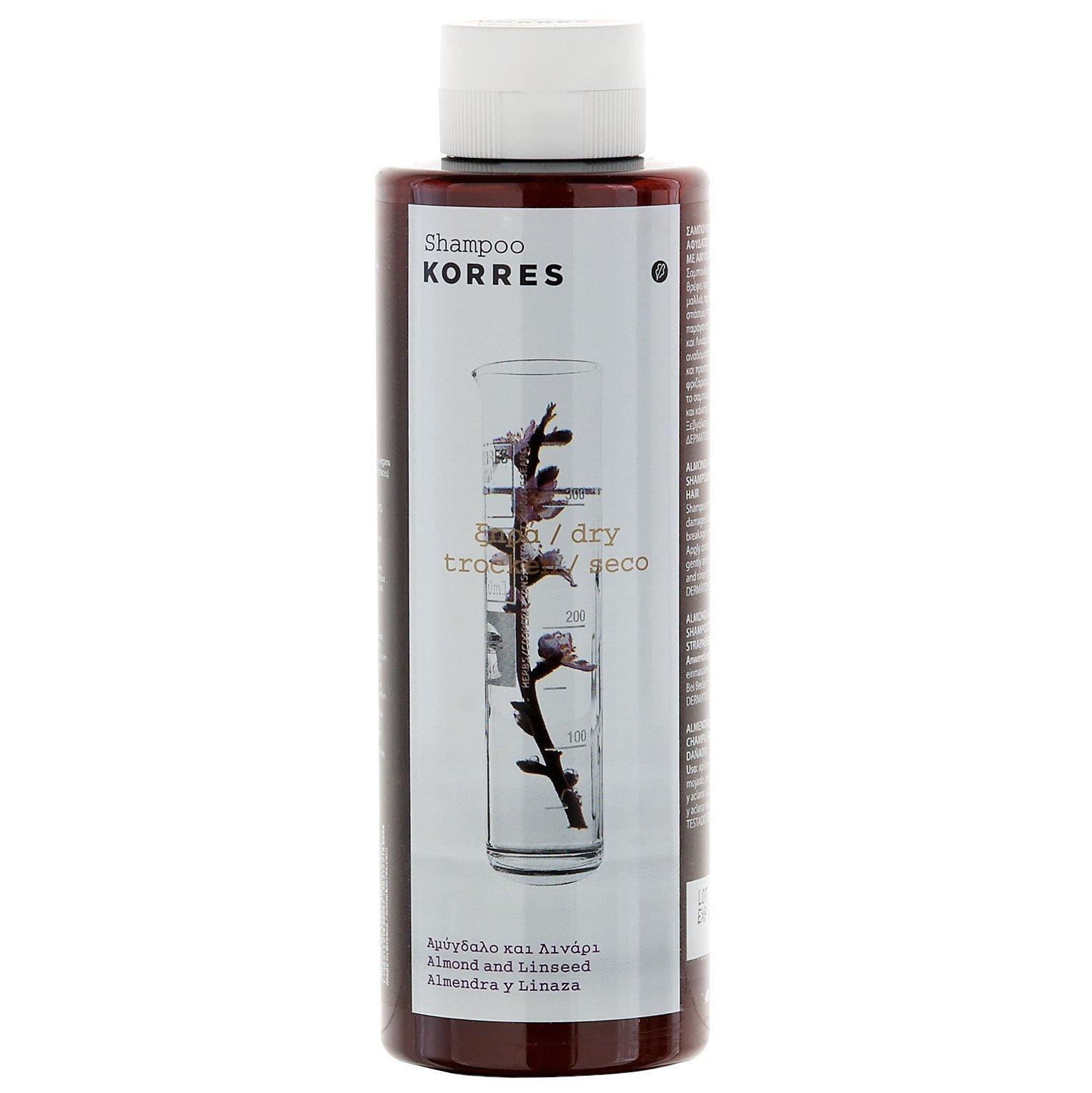 Korres Almond and Linseed Shampoo for Dry/Damaged Hair, 250ml
