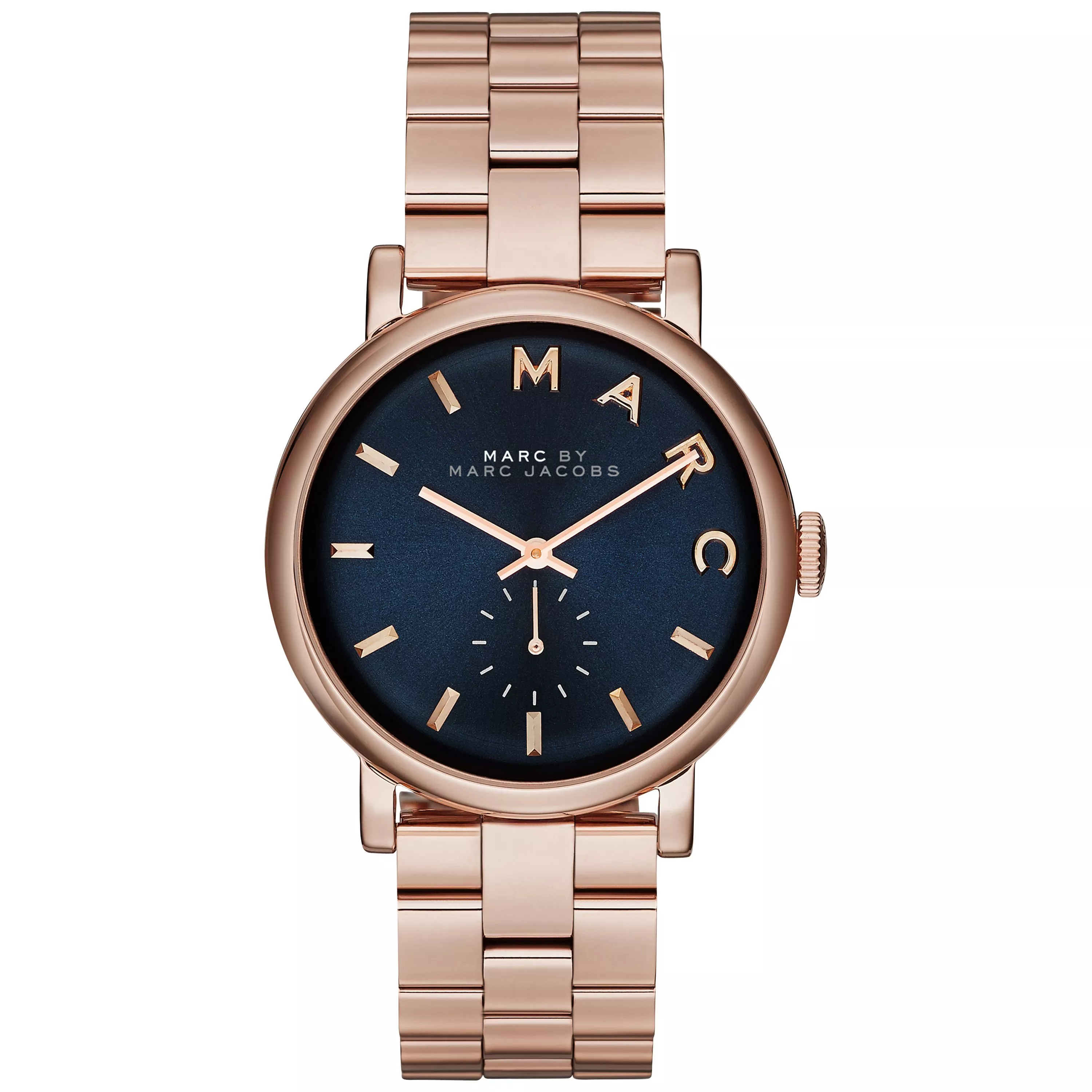 Marc Jacobs MBM3330 Women s Baker Bracelet Strap Watch Rose Gold Navy