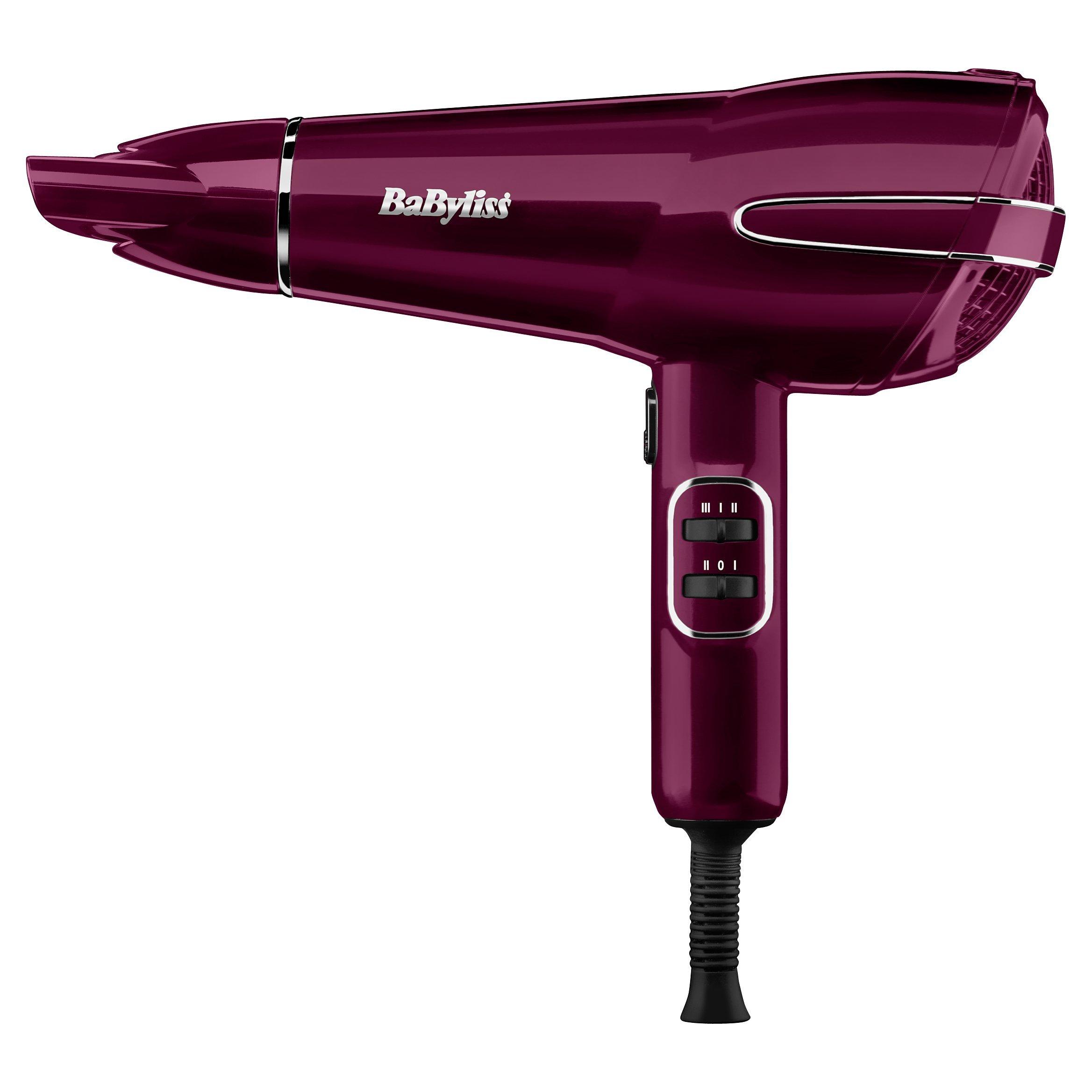 BaByliss 5560KU Elegance Hair Dryer, Raspberry