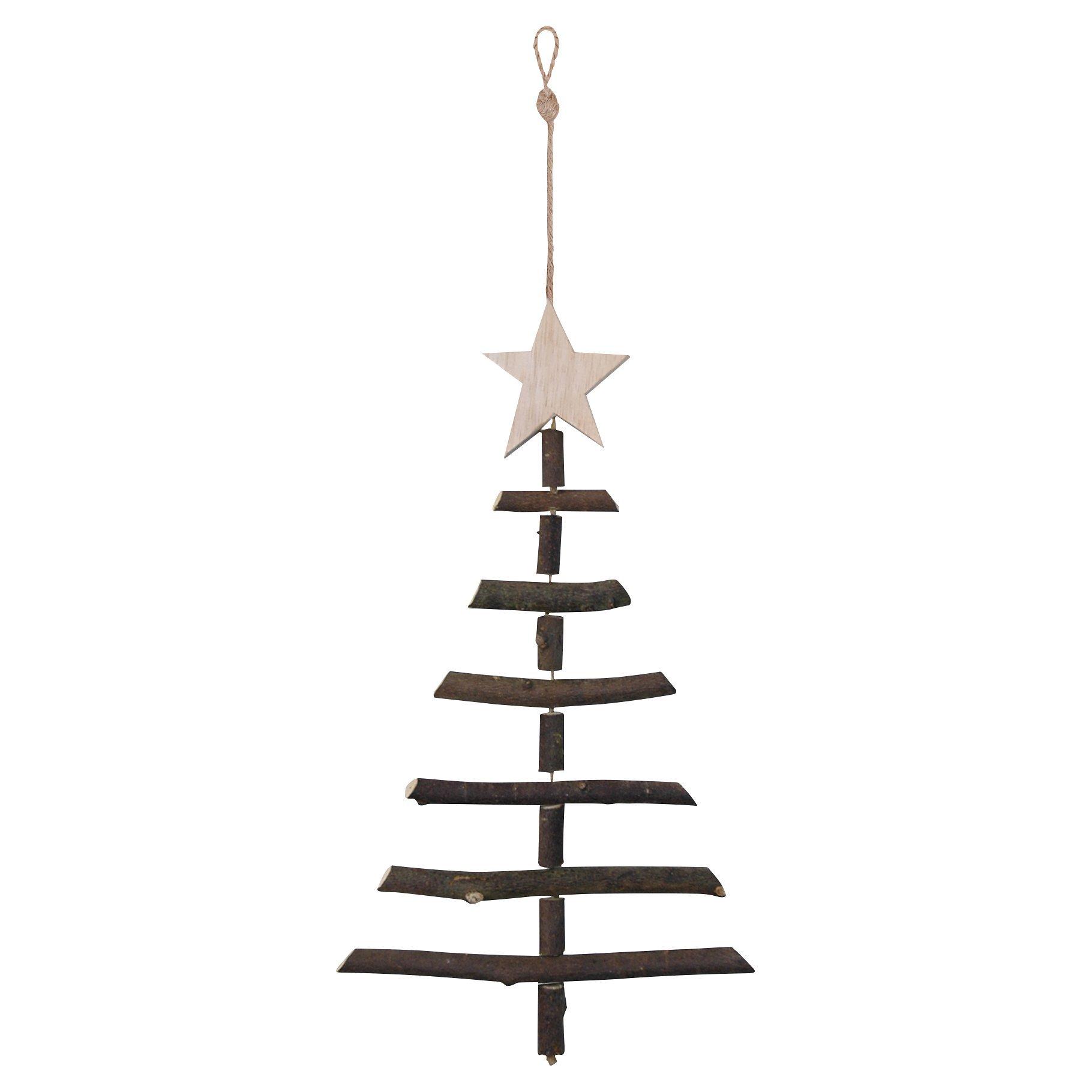 Wooden Twig Hanging Christmas Tree, Small