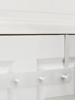 John Lewis Over The Door 4 Hook Hanging Rack - view 2, White
