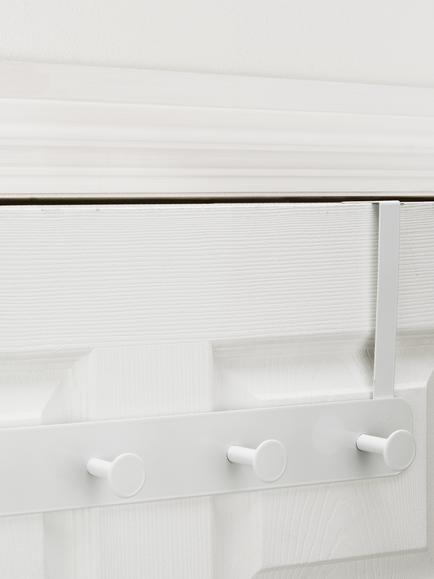 John Lewis Over The Door 4 Hook Hanging Rack - view 2, White