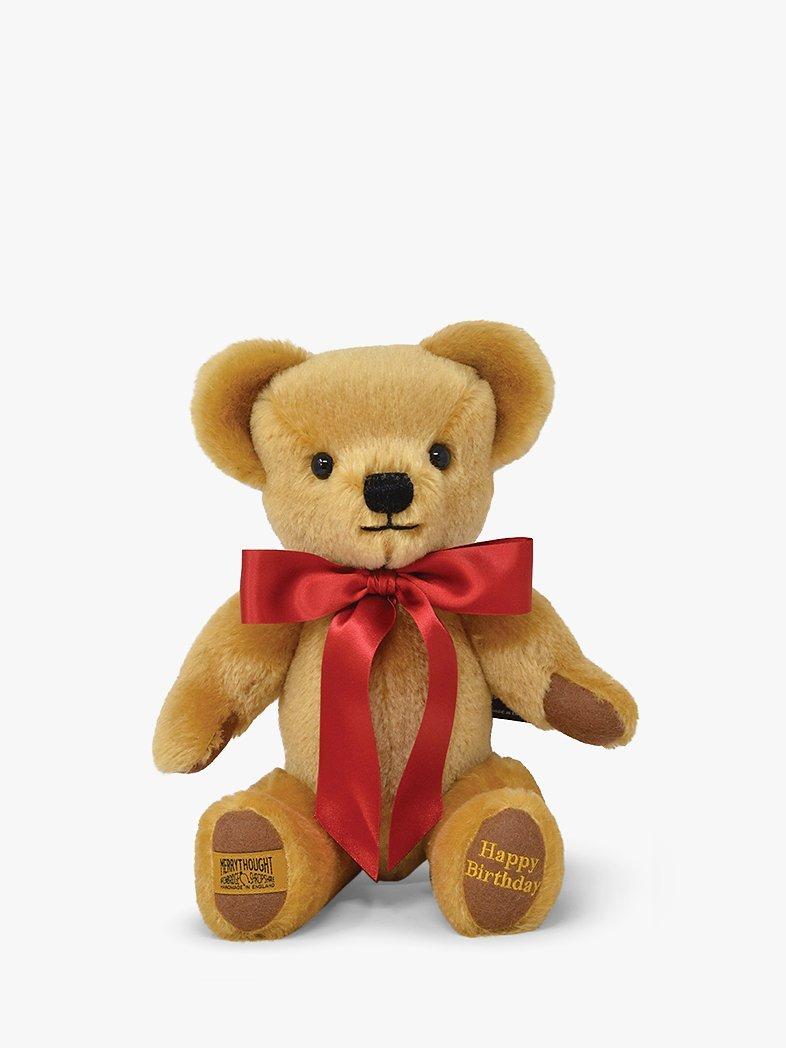 Merrythought Personalised London Gold Teddy Bear With Gold Thread Soft Toy