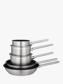 John Lewis Classic Pan Set, 5 Piece, Silver