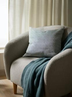 John Lewis Diamonds Cushion - view 2, Indian Blue