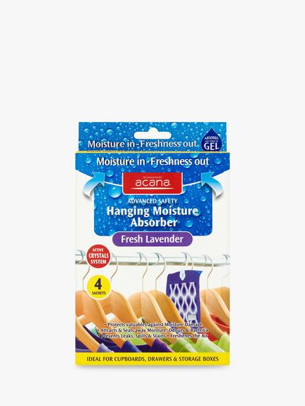 Acana Hanging Wardrobe Moisture Absorber Sachets, Pack of 4 x 2 (Bundle), 