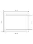 Gallery Direct Modena Rectangular Wall Mirror, Silver, 109 x 79cm