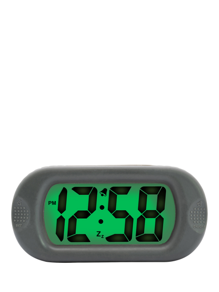 Acctim Silicone Jumbo LCD Smartlite® Digital Alarm Clock, Grey