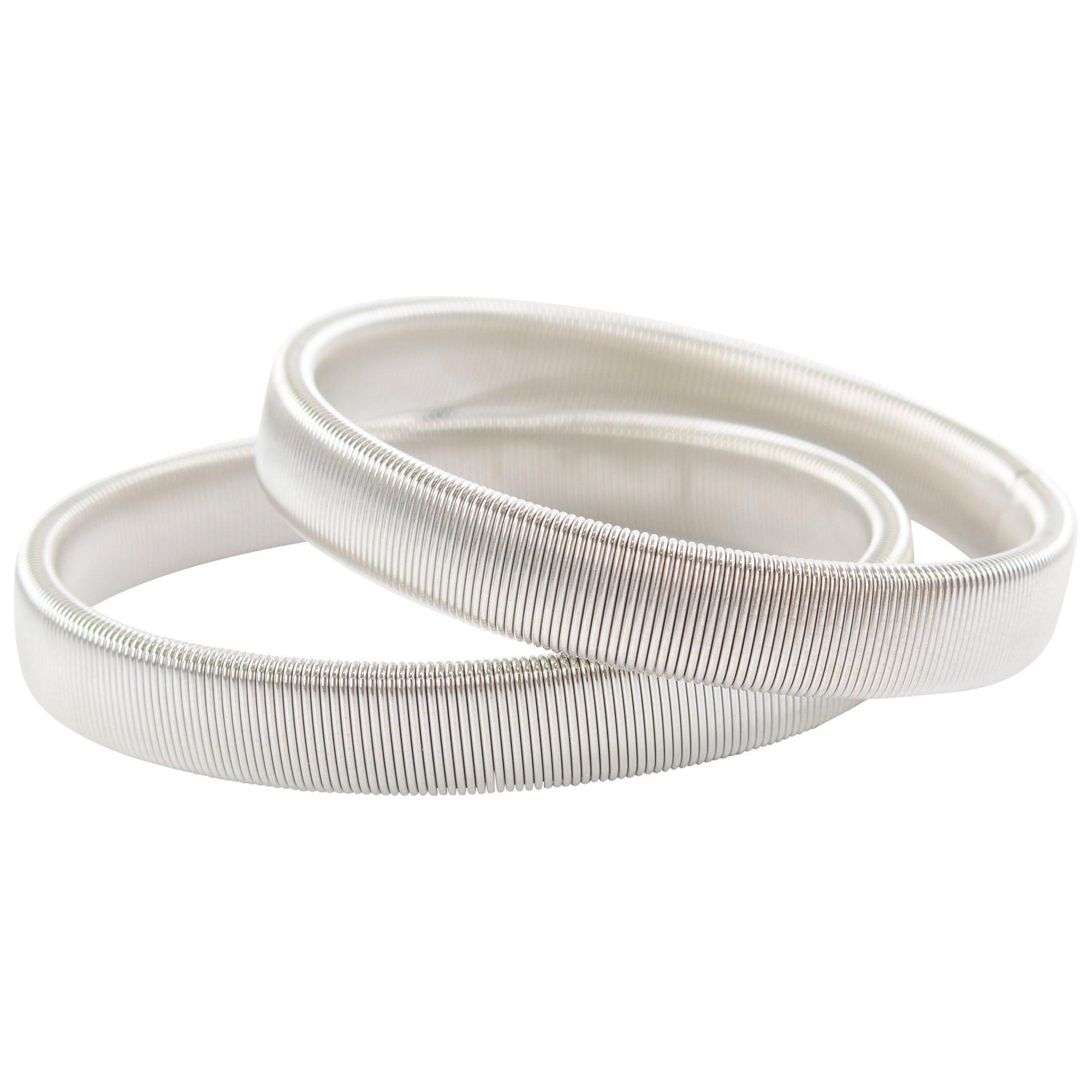 John Lewis & Partners Steel Shirt Armbands, One Size, Silver