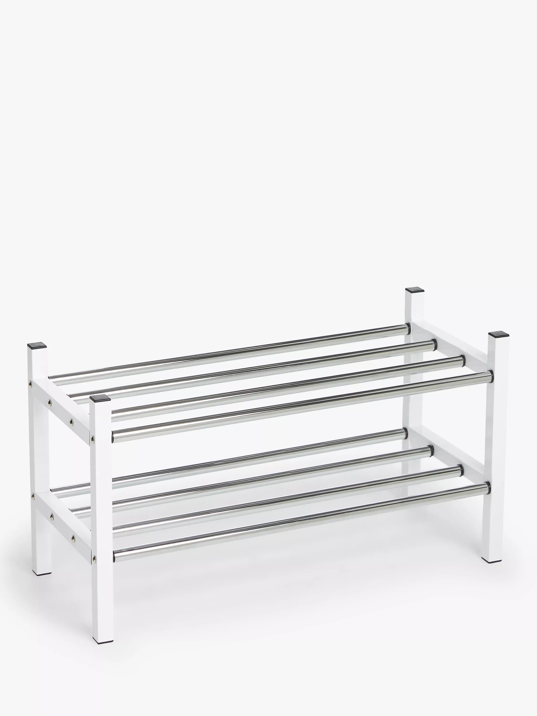 John Lewis 2 Tier Extendable Chrome Shoe Rack