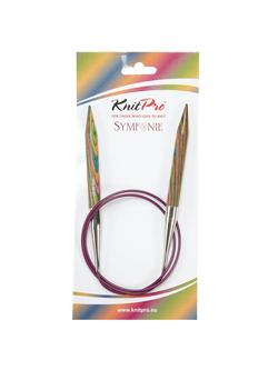 KnitPro 80cm Symfonie Fixed Circular Knitting Needles, 10mm, Multi