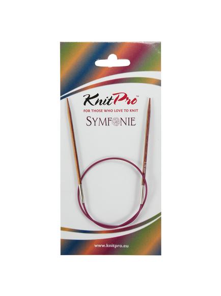 KnitPro 40cm Symfonie Fixed Circular Knitting Needles, Brown