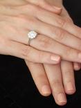 E.W Adams 18ct White Gold Brilliant Diamond Cluster Ring, N