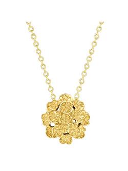 London Road 9ct Yellow Gold Posy Pendant Necklace, Gold, Gold