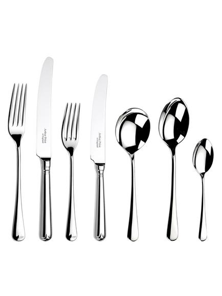 Arthur Price Old English Stainless Steel Cutlery Set, 44 Piece/6 Place Settings, Stainless Steel
