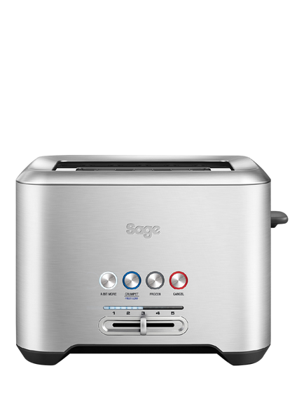 Sage A Bit More 2-Slice Toaster, Brushed Metal, Stainless Steel