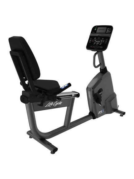 Life Fitness RS1 Lifecycle Recumbent Exercise Bike with Track Connect Console, Titanium Storm