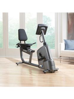 Life Fitness RS1 Lifecycle Recumbent Exercise Bike, Go Console - view 2, Titanium Storm