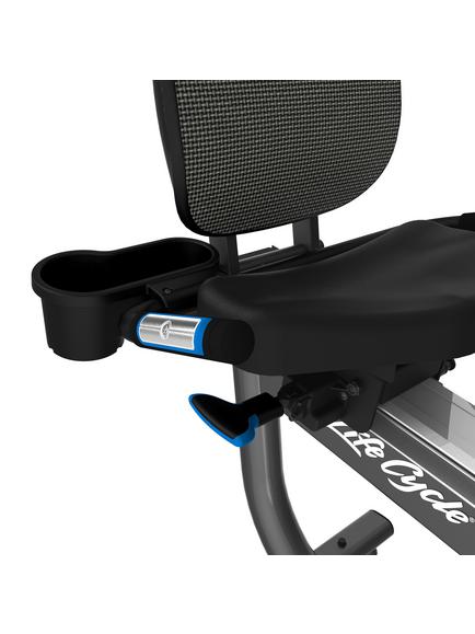 Life Fitness RS3 Lifecycle Recumbent Exercise Bike with Go Console - view 2, Titanium Storm