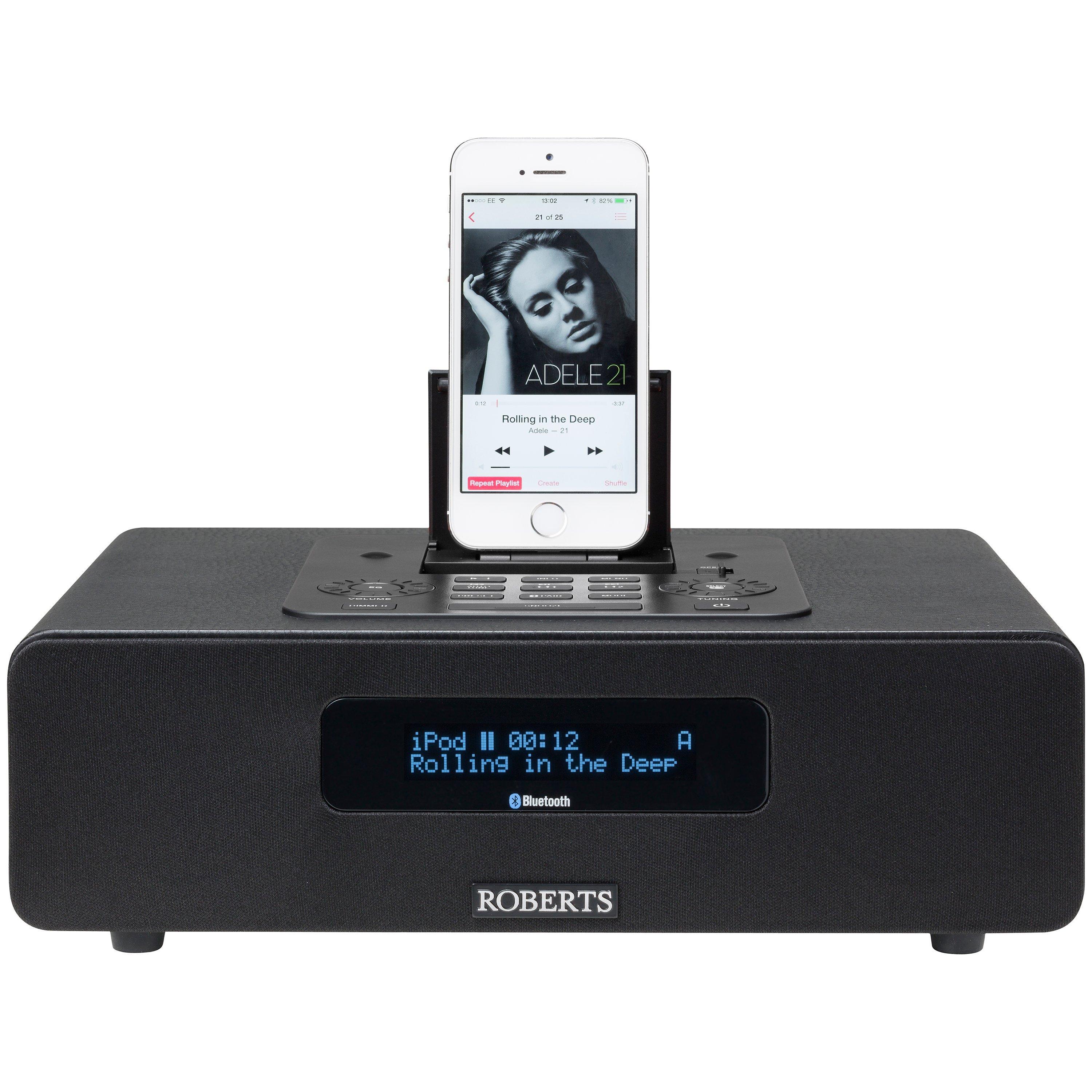 ROBERTS Blutune 65 Bluetooth DAB/DAB+/FM Digital Clock Radio, Black