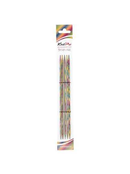 KnitPro Symfonie Wood Double Pointed Knitting Needles, Pack of 5, Multi