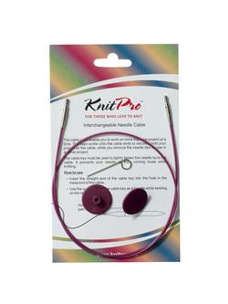 KnitPro Single Cable Interchangeable Needle Cable, 56cm, Purple, Purple
