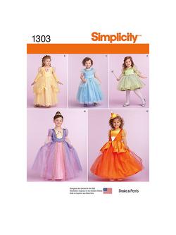 Simplicity Children's Dressing-Up Costumes Sewing Patterns, 1303, 