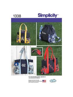 Simplicity Bags & Backpack Sewing Patterns, 1338, 
