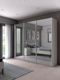 John Lewis Elstra 250cm Wardrobe with Mirrored Sliding Doors