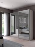 John Lewis Elstra 200cm Wardrobe with Mirrored Sliding Doors, White