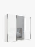 John Lewis Elstra 250cm Wardrobe with Glass and Mirrored Sliding Doors