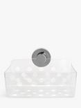 BlissHome Lock N Roll Rectangular Bathroom Suction Basket