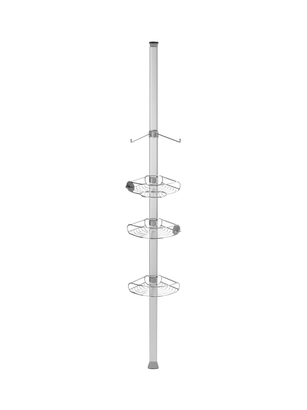 Simplehuman Tension Shower Caddy, Silver