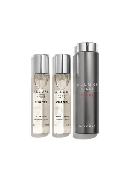 CHANEL Allure Homme Sport Eau Extréme Refillable Travel Spray, 3 x 20ml, 